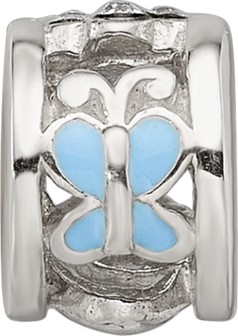 Sterling Silver Reflections Enamel Preciosa Crystal Ladybug Kids Bead