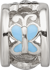 Sterling Silver Reflections Enamel Preciosa Crystal Ladybug Kids Bead