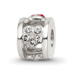 Sterling Silver Reflections Enamel Preciosa Crystal Ladybug Kids Bead