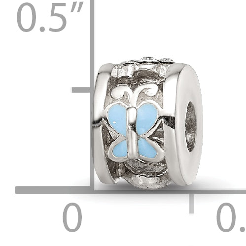 Sterling Silver Reflections Enamel Preciosa Crystal Ladybug Kids Bead