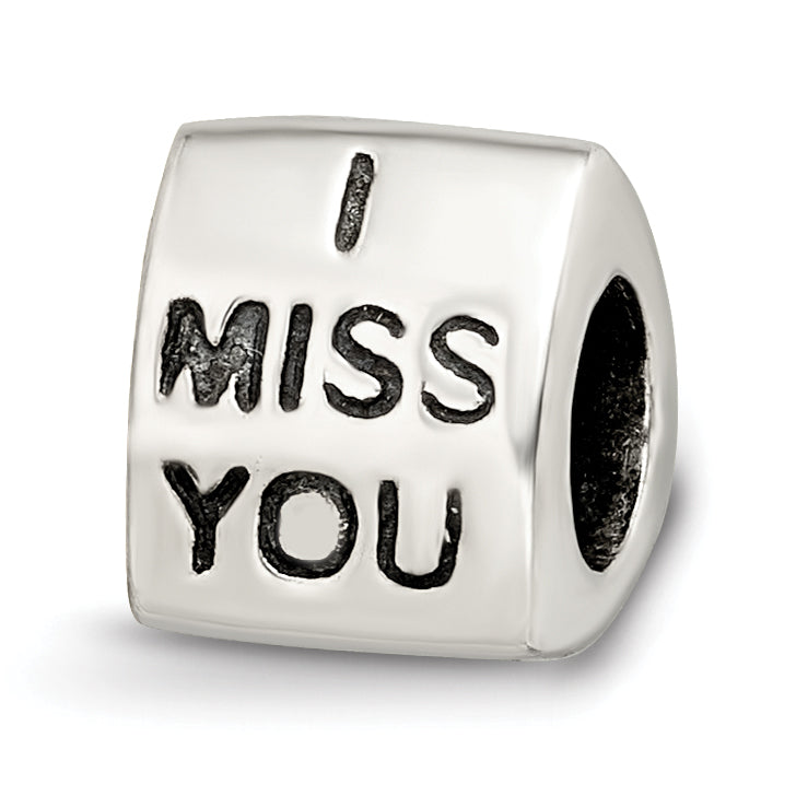 Sterling Silver Reflections Red Enameled Love You Bead