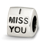 Sterling Silver Reflections Red Enameled Love You Bead