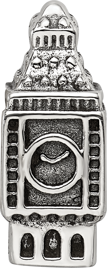 Sterling Silver Reflections Big Ben Clock Bead
