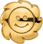 Sterling Silver Gold-plated Reflections Smiling Sun Bead