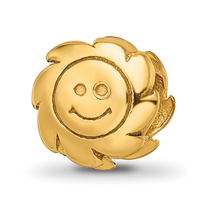 Sterling Silver Gold-plated Reflections Smiling Sun Bead Main image