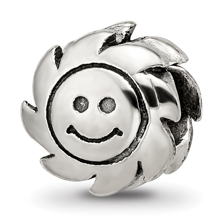 Sterling Silver Reflections Smiling Sun Bead Main image