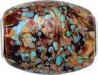 Ster.Silver Reflections Multi-color Glitter Desert Sunset Fenton Glass Bead