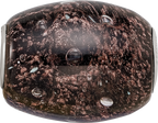 Ster.Silver Reflections Black Glitter Midnight Illusions Fenton Glass Bead