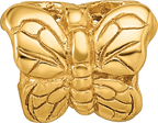 Sterling Silver Gold-plated Reflections Butterfly Bead