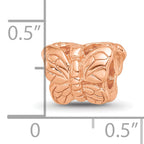Sterling Silver Reflections Rose Gold-plated Butterfly Bead