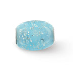 Sterling Silver Reflections Blue Frosted Windowpanes Fenton Glass Bead