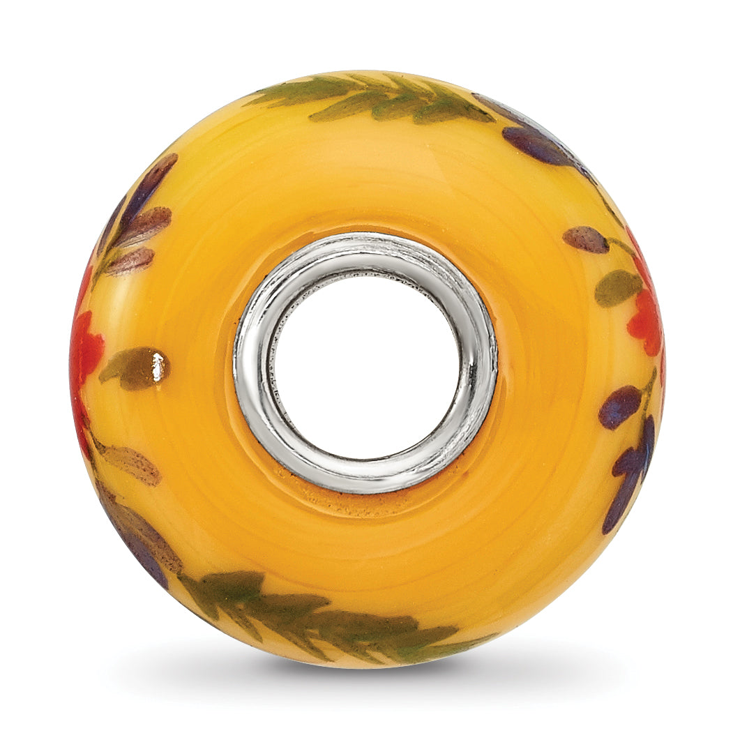 Sterling Silver Reflections Luau Fenton Glass Bead
