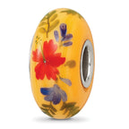 Sterling Silver Reflections Luau Fenton Glass Bead