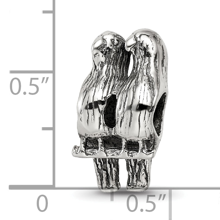 Sterling Silver Reflections Love Birds Bead