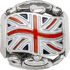 Sterling Silver Reflections Enameled England Theme Bead
