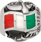 Sterling Silver Reflections Enameled Italy Theme Bead