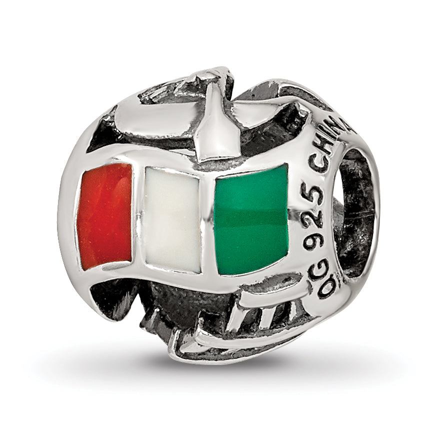 Sterling Silver Reflections Enameled Italy Theme Bead Main image