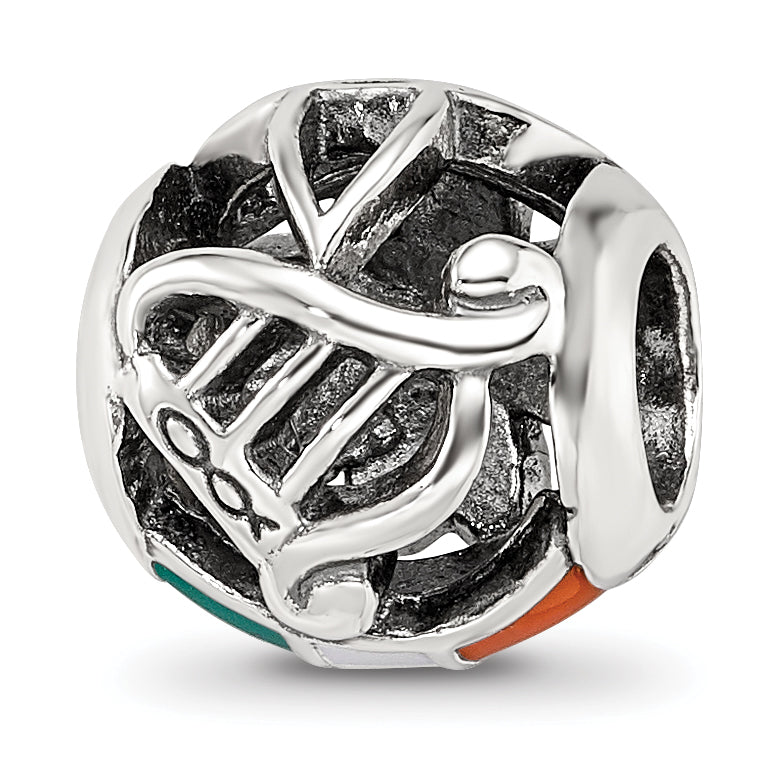 Sterling Silver Reflections Enameled Ireland Theme Bead