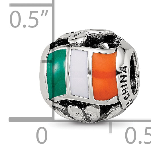 Sterling Silver Reflections Enameled Ireland Theme Bead