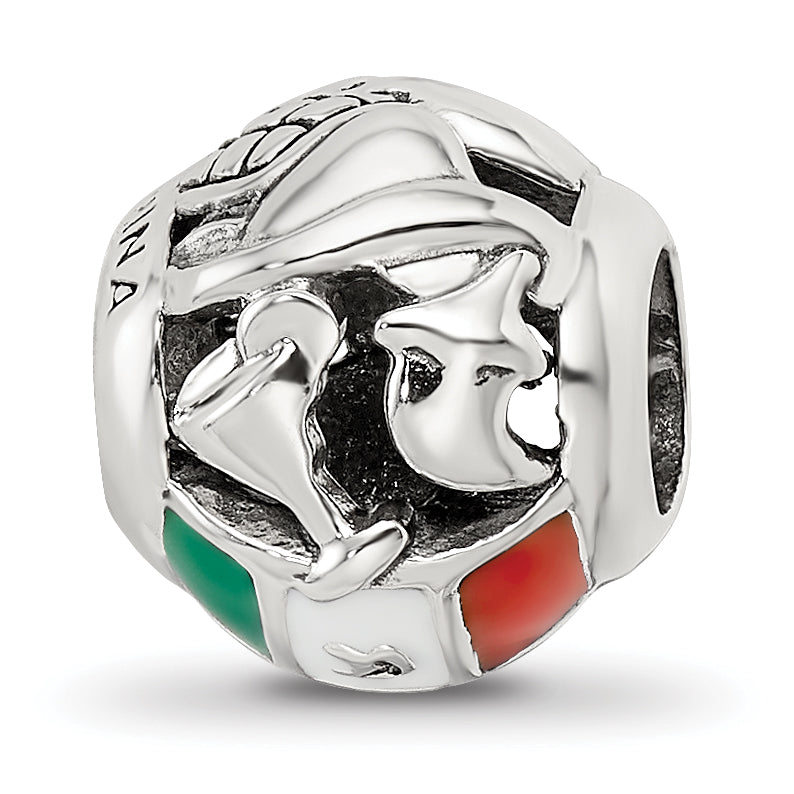 Sterling Silver Reflections Enameled Mexico Theme Bead