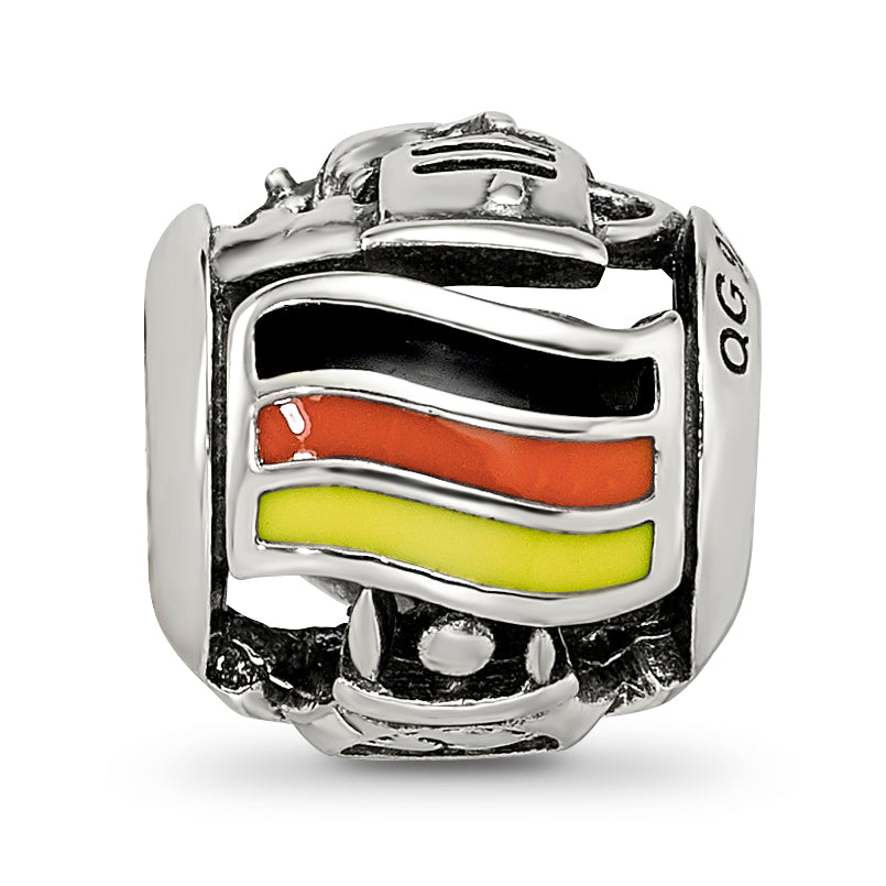 Sterling Silver Reflections Enameled Germany Theme Bead
