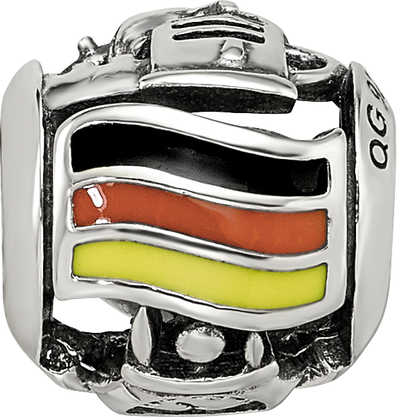 Sterling Silver Reflections Enameled Germany Theme Bead