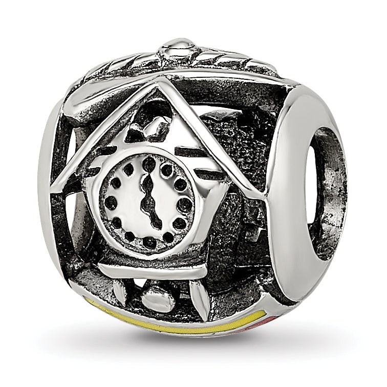 Sterling Silver Reflections Enameled Germany Theme Bead