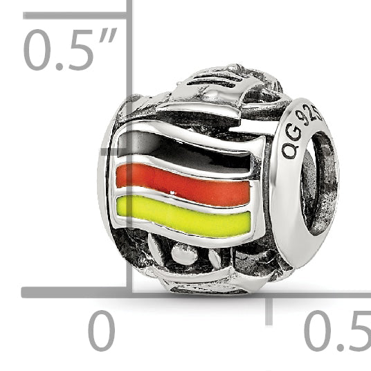 Sterling Silver Reflections Enameled Germany Theme Bead