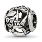 Sterling Silver Reflections Enameled French Theme Bead