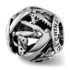 Sterling Silver Reflections Enameled Switzerland Theme Bead