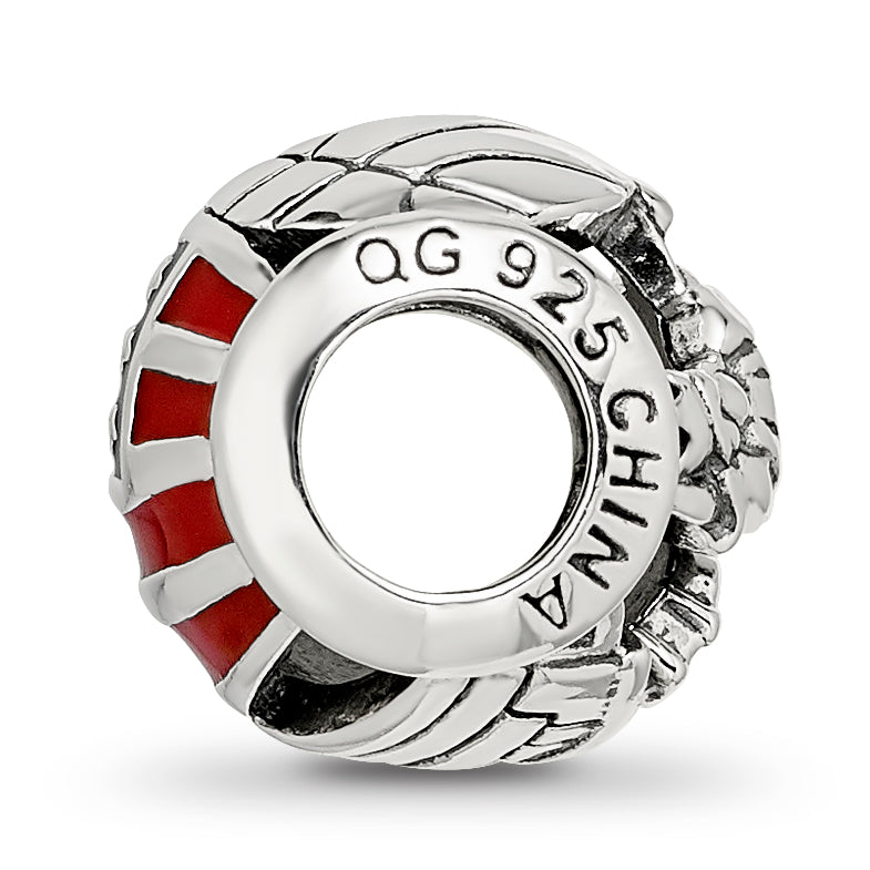 Sterling Silver Reflections Enameled USA Theme Bead
