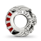 Sterling Silver Reflections Enameled USA Theme Bead