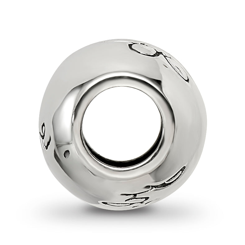 Sterling Silver Reflections Antiqued We Are Family Flower Bead