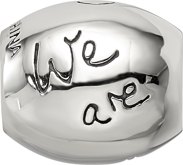 Sterling Silver Reflections Antiqued We Are Family Flower Bead