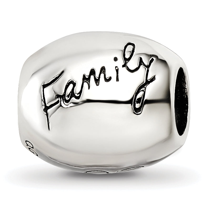 Sterling Silver Reflections Antiqued We Are Family Flower Bead