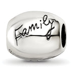 Sterling Silver Reflections Antiqued We Are Family Flower Bead