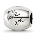 Sterling Silver Reflections Antiqued We Are Family Flower Bead
