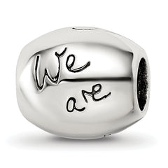 Sterling Silver Reflections Antiqued We Are Family Flower Bead