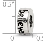 Sterling Silver Reflections Pink Crystal Believe Spacer Bead