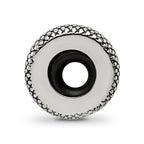 Sterling Silver Reflections Antiqued Textured Gripper Bead