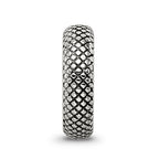 Sterling Silver Reflections Antiqued Textured Gripper Bead