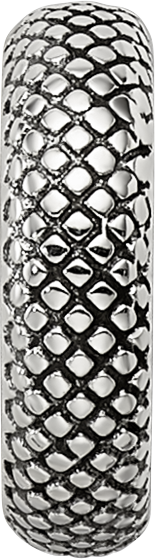 Sterling Silver Reflections Antiqued Textured Gripper Bead