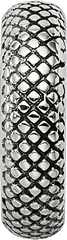Sterling Silver Reflections Antiqued Textured Gripper Bead