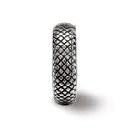 Sterling Silver Reflections Antiqued Textured Gripper Bead
