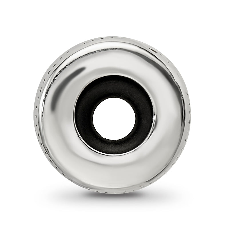 Sterling Silver Reflections Antiqued Textured Gripper Bead Secondary image