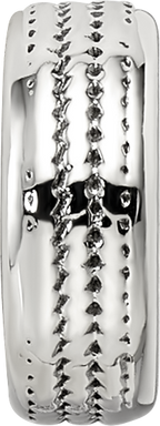 Sterling Silver Reflections Antiqued Textured Gripper Bead