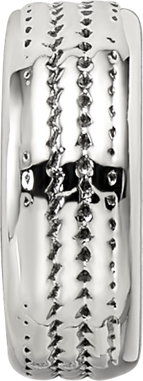 Sterling Silver Reflections Antiqued Textured Gripper Bead