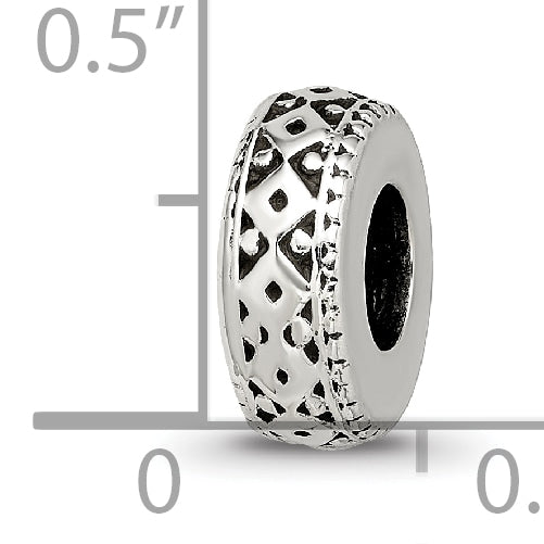 Sterling Silver Reflections Antiqued Bali Gripper Bead