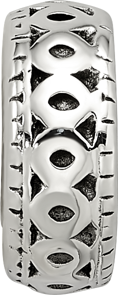Sterling Silver Reflections Antiqued Bali Gripper Bead