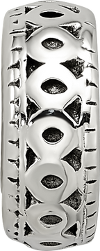 Sterling Silver Reflections Antiqued Bali Gripper Bead